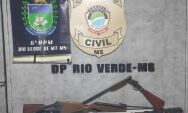 Opera&ccedil;&atilde;o conjunta apreende 6 armas e conduz 4 suspeitos durante buscas em Rio Verde de Mato Grosso
