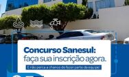 Sanesul encerra hoje as inscri&ccedil;&otilde;es para concurso, com vagas
dispon&iacute;veis tamb&eacute;m para Coxim