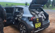 Traficante de 17 anos &eacute; preso ao ser flagrado com quase 300kg de droga em carro furtado em MS