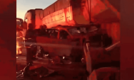 Acidente entre carro e carreta na BR-163 deixa cinco feridos, dois em estado grave, em Campo Grande
