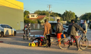 Motociclista fica ferida ap&oacute;s colis&atilde;o com caminh&atilde;o em Rio Verde de MT