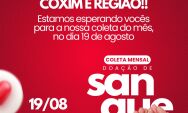 Solidariedade que Salva Vidas: Coxim recebe coleta de sangue do Hemosul hoje