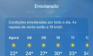                      Coxim enfrenta segunda-feira de calor extremo e ar seco