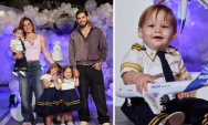 Virg&iacute;nia e Z&eacute; Felipe se reencontram no mesvers&aacute;rio do filho