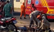 Colis&atilde;o entre moto e carro deixa motociclista ferido no Mendes Mour&atilde;o, em Coxim
