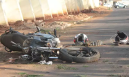 Acidente com quatro pessoas em uma motocicleta deixa v&iacute;timas em estado grave em Campo Grande
