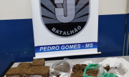 Pol&iacute;cia Militar prende dois autores de tr&aacute;fico de drogas em Pedro Gomes
