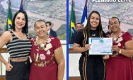 Vereadora L&uacute;cia da AAVC concede Mo&ccedil;&atilde;o de Congratula&ccedil;&atilde;o a &Eacute;rica Prado e Mayara Dayane