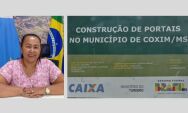 Vereadora L&uacute;cia da AAVC participa de reuni&atilde;o sobre as obras dos portais da entrada de Coxim