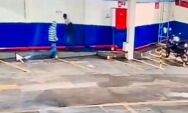 C&acirc;meras flagram dupla cara de pau furtando motocicleta em estacionamento de supermercado em Coxim