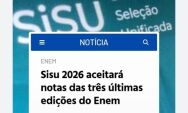 Sisu 2026 trar&aacute; sistema in&eacute;dito de notas m&uacute;ltiplas e promete ampliar o acesso ao ensino superior