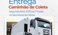 Coxim recebe novo caminh&atilde;o para coleta de lixo: entrega ser&aacute; nesta segunda-feira (17)