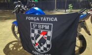 Suspeito &eacute; preso ap&oacute;s roubo de motocicleta, amea&ccedil;a com fac&atilde;o e persegui&ccedil;&atilde;o policial em Coxim 