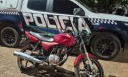 Pol&iacute;cia Militar recupera moto furtada em Coxim