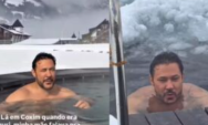 Do calor de Coxim ao gelo europeu: sertanejo Jo&atilde;o Bosco encara lago congelado e lembra inf&acirc;ncia 