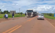 BR-163 &eacute; liberada ap&oacute;s ficar interditada por quase 6 horas devido a protesto
