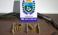 Pol&iacute;cia Militar apreende espingarda na zona rural de Sonora
