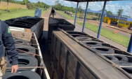 PRF apreende 565 pneus de origem estrangeira durante fiscaliza&ccedil;&atilde;o na BR-163
