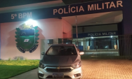 Homem &eacute; preso ap&oacute;s tentativa de homic&iacute;dio; PM apreende submetralhadora e recupera carro roubado 