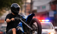 Motociclista &eacute; detido ap&oacute;s ser flagrado empinando motocicleta no centro de S&atilde;o Gabriel do Oeste
