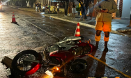Colis&atilde;o entre motocicleta e bicicleta el&eacute;trica deixa homem ferido no Senhor Divino, em Coxim

