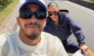 Kim Kardashian assume romance com Lewis Hamilton em foto in&eacute;dita