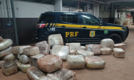 Motorista &eacute; flagrado com 583 quilos de drogas em caminh&atilde;o na BR-262, em Miranda
