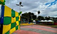 Pra&ccedil;a Zacarias Mour&atilde;o est&aacute; pronta para receber torcedores de Coxim para o segundo jogo do Brasil 