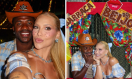 Virginia e Vini Jr. curtem noite rom&acirc;ntica em festa julina