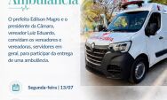 Prefeitura de Coxim entrega nova ambul&acirc;ncia na pr&oacute;xima segunda-feira(13)
