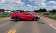 Mais um acidente em travessia da BR-163 em São Gabriel: Motociclista é socorrido com ferimentos