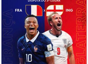 Fran&ccedil;a e Inglaterra duelam hoje pelo terceiro lugar da Copa do Mundo de 2026