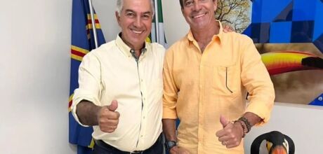 Fl&aacute;vio Brito busca parcerias para o desenvolvimento de Rio Verde em reuni&atilde;o com Reinaldo Azambuj