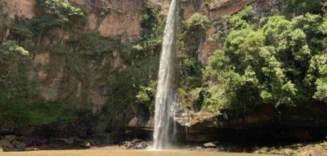 Ap&oacute;s secar completamente, cachoeira famosa do Pantanal &eacute; recuperada