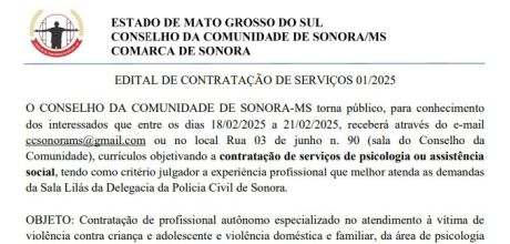Sonora abre sele&ccedil;&atilde;o para profissionais de Psicologia e Servi&ccedil;o Social em projetos sociais