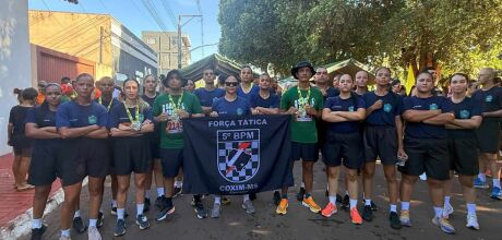 Policiais militares participam da 6&ordf; edi&ccedil;&atilde;o da Corrida de S&atilde;o Jos&eacute; em Coxim