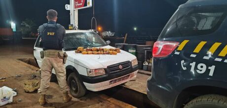 Pol&iacute;cia apreende 10,6 kg de pasta base de coca&iacute;na e prende suspeito em rodovia de Maracaju
