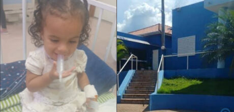M&atilde;e de crian&ccedil;a v&iacute;tima de estupro &eacute; escoltada pela pol&iacute;cia ap&oacute;s protesto em Camapu&atilde;
