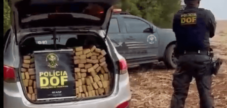 Pol&iacute;cia apreende quase uma tonelada de maconha em persegui&ccedil;&atilde;o na MS-164, em Ponta Por&atilde;
