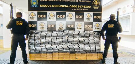 DOF apreende mais de 370 kg de coca&iacute;na em carreta na MS-276, em Dourados
