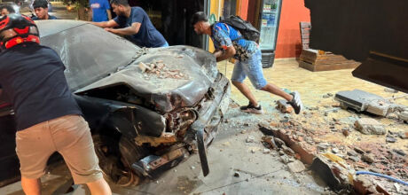 Dono de barbearia atingida por carro em Coxim &eacute; ressarcido por fam&iacute;lia de motorista

