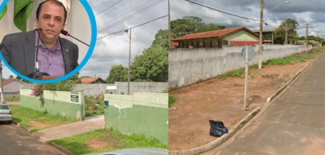 Vereador Robson Rodrigues solicita constru&ccedil;&atilde;o de cal&ccedil;ada no entorno da E.E. Vergelino M. de Oliveira