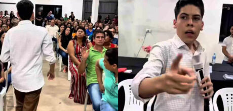 Pastor mirim explode com fiel ao ser chamado de falso profeta em igreja de MS: 'voc&ecirc; tem amante'