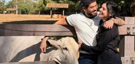 Z&eacute; Felipe e Ana Castela surgem agarradinhos no campo