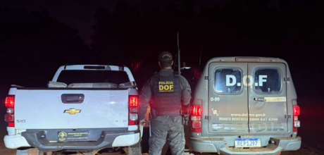 Homem &eacute; preso com caminhonete furtada ap&oacute;s persegui&ccedil;&atilde;o policial na MS-295
