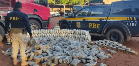 PRF apreende 398 quilos de skunk em caminh&atilde;o durante fiscaliza&ccedil;&atilde;o na BR-262
