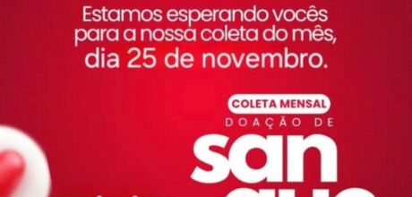 Hemosul convoca doadores para coleta de sangue nesta ter&ccedil;a-feira (25) em Coxim