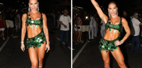 Virginia ganha o carinho do povo no ensaio de rua da Grande Rio
