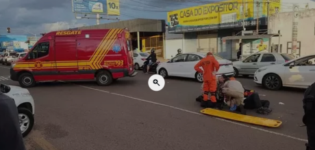 Homem morre ap&oacute;s colis&atilde;o entre duas motos e caminhonete em Campo Grande
