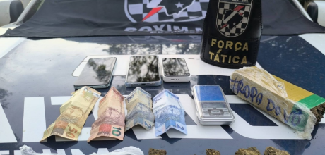 Pol&iacute;cia Militar em Coxim prende homem por tr&aacute;fico de drogas e fecha "boca de fumo"